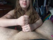 Curvy Teen Sucking His Dick for Two Cumshots 11/16