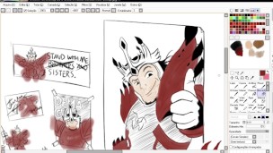 NOTE ME SENPAI SPEED ART - DRAWING ( PAINT TOOL SAI )