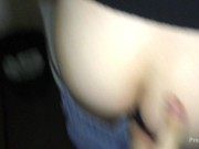 Рискованный секс с незнакомцем в туалете торгового центра. Кончает на задницу за деньги 7/16