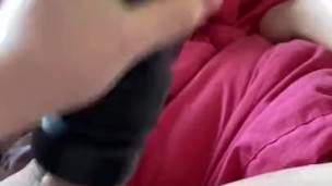 Using a Flashlight to wank off and cumed inside 
