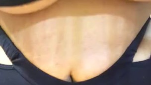BBW plays with huge tits and pierced nipples 