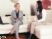 GIRLSWAY Mature Lesbian Gifts Aidra Fox a Power Suit & Feels her Up 2/16