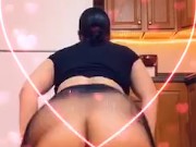 Sexy stripper shows pretty pussy while twerking