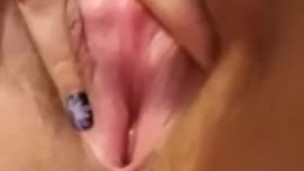 wet Tight pussy gets finger fucked