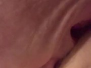 Making my husband clean out my cum filled pussy with both our cream 15/16