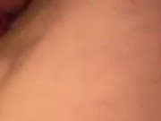 Making my husband clean out my cum filled pussy with both our cream 3/16