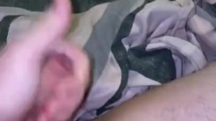 Having a lovely wank in my bed thinking of you fucking me