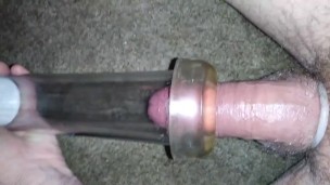 Me using a bro's penis pump