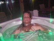 Milf plays with her Pussy and Squirts in Hot Tub! 3/16