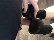 fuck teen girl black socks after job, foojob & socksjob black socks cum pov 9/16
