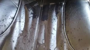Desperate piss under desk and on chair 