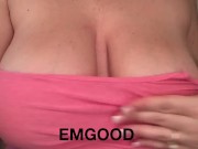 Homemade Playing with huge soft tits at work I’m a tease explode to me 