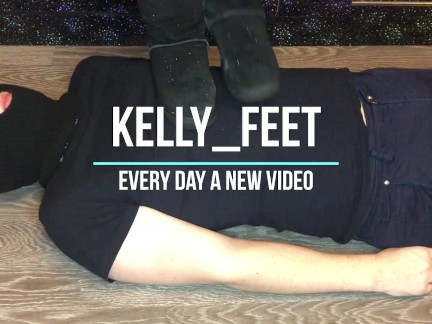 teen girl trampling boy in uggs and gray socks domination & femdom fetish