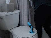 Roommate leaves dildo out for me to ride, multiple orgasm, cumming 1/16