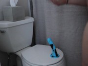 Roommate leaves dildo out for me to ride, multiple orgasm, cumming 3/16
