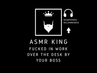 ASMR – Fucked hard over the table by your boss. Erotic Audio, for her.