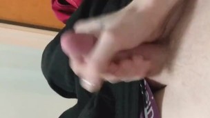 Stroking my cock 