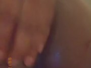 Thick ebony plays with her asshole 