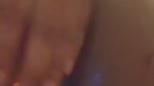 Thick ebony plays with her asshole 