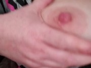 Squeezing some sweet titty milk amateur pawg milf