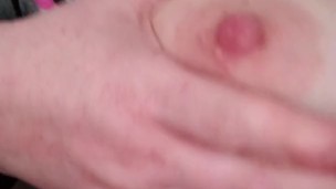 Squeezing some sweet titty milk amateur pawg milf