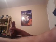 Blowing a huge load to Hentai 