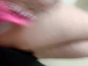 Making myself cum in public restroom
