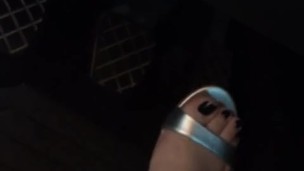 IG @tici_feet tici feet pedal pumping, silver sandal black toenails preview