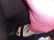 tici_feet @tici_feet IG tici feet pedal pumping black sandal! (preview)