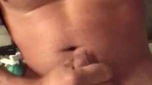 Jacking off with cum shot 