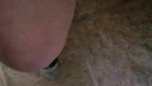 Short bathroom floor piss
