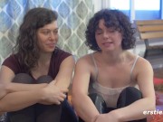 Amateur Lesbians Dabble In Light Bondage 16/16