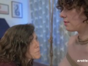 Amateur Lesbians Dabble In Light Bondage 3/16