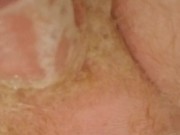  shaving balls, finger in ass
