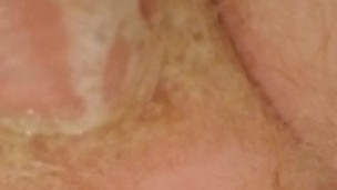  shaving balls, finger in ass