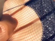 Masturbating Outside on the Balcony 
