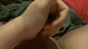 Having a good wank with moans and cuming all over myself 