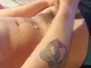 stroking my hard cock until i cum