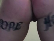 Teen shakes big white ass
