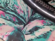 Driving in town, vibrator in pants! Getting off!