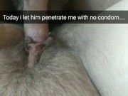 First no-condom sex (Bareback) with my old stepdaddy! [Snapchat]