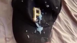 Asher Devin Shoots His Load On a Pittsburgh Hat HUGE DICK POV
