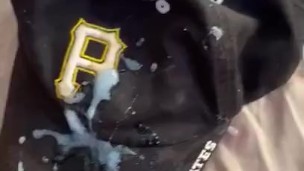 Asher Devin Shoots Huge Cum Load On a Pittsburgh Hat LONG DICK POV