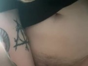 Riding my dildo while my roommate is gone