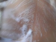 Soapy tits will you cum play with them!!