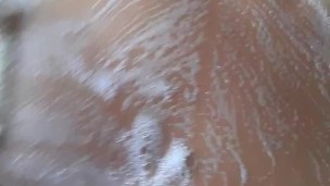Soapy tits will you cum play with them!!