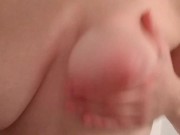 Late for work but those big tits need some love first ❤️ SHOWER SESSION