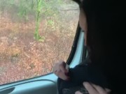 a truck driver fucked a amazing brunette in the woods 6/16