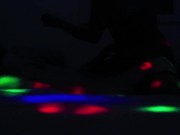 Romantic couple almost break bed and camera in sex party