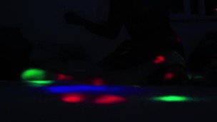 Romantic couple almost break bed and camera in sex party